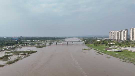 四川德阳大景绵远河风光航拍