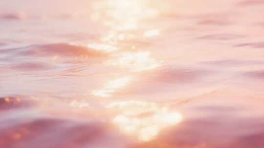 海面夕阳波光粼粼景象