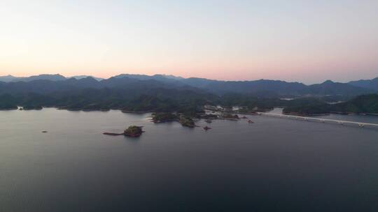 航拍千岛湖旅游度假村