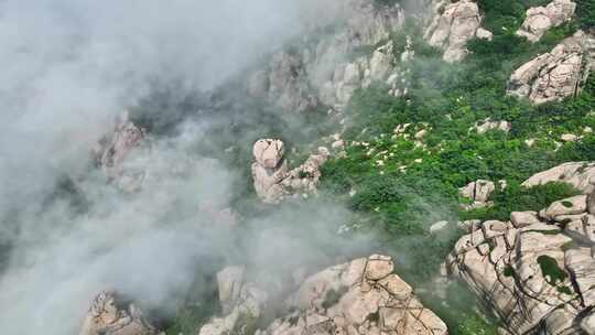 山东青岛崂山风光崂山素材崂山航拍