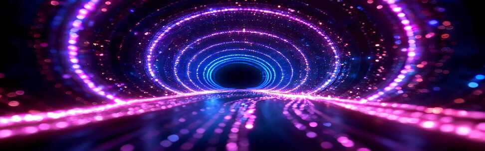 炫彩光线隧道背景素材