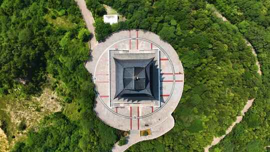 航拍淮安盱眙地标建筑都梁阁