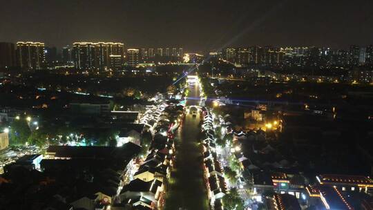 无锡南禅寺南长街夜景4K