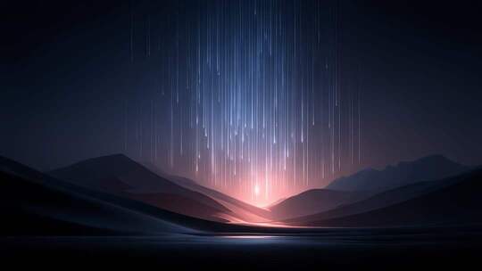 群星闪耀山谷夜空光芒四射