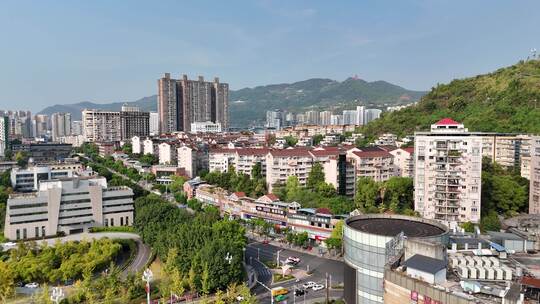 航拍四川达州建设达州大景