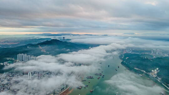 梧州云海航拍延时