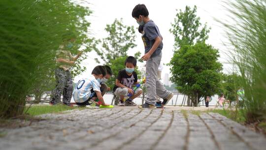 小孩儿童玩耍实拍