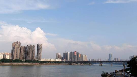 城市延时湖南衡阳湘江大桥延时摄影视频素材模板下载