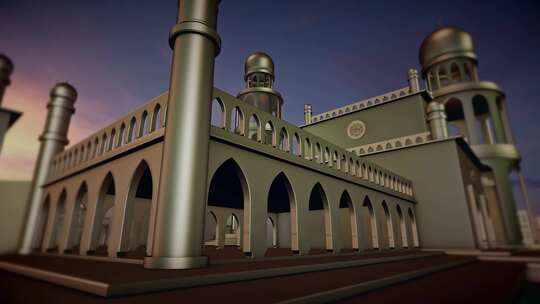 伊斯兰祝福清真寺背景
