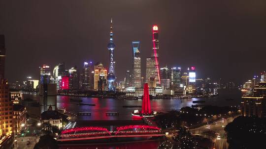 上海外滩陆家嘴夜景