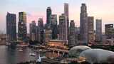 【合集】新加坡 城市风景 天空逐渐变暗高清在线视频素材下载