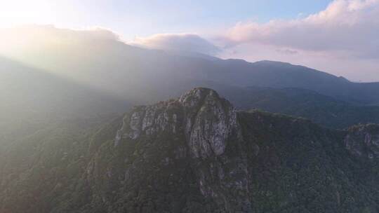 航拍英德黎溪险峰狮子山风光