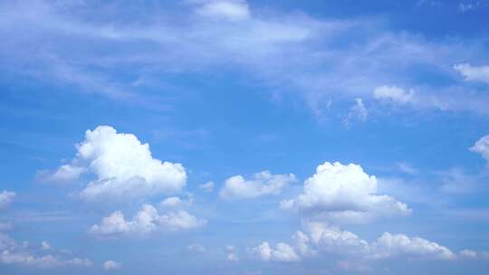 夏日天空延时天空云朵唯美夏天蓝天白云飘飘