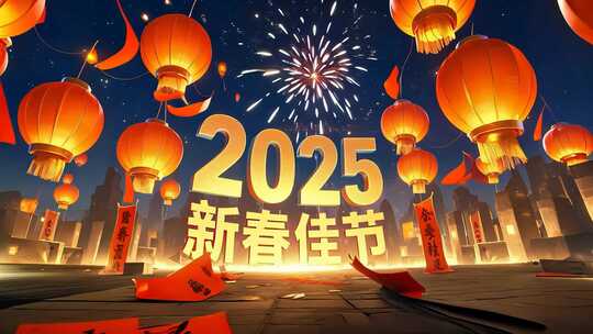 2025新春佳节灯笼视频