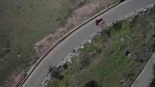 中国西部四川大凉山高原山地盘山公路航拍视频素材模板下载