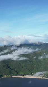 竖版视频大海岛屿大山云海