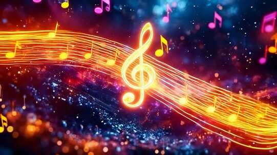 动感音符音乐特效素材