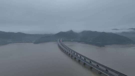 台州延伸的跨海大桥视频素材模板下载