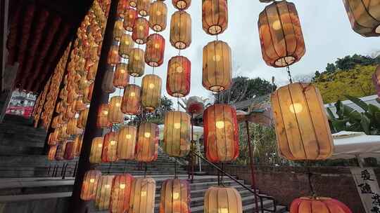 中式灯笼特写