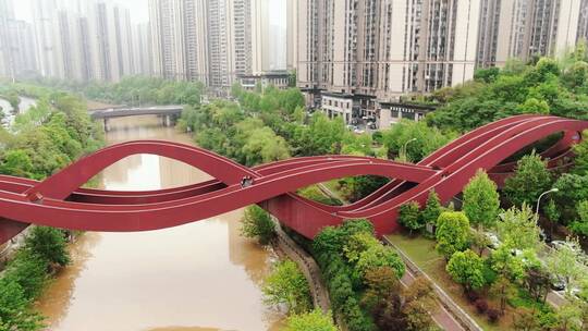 合集长沙城市网红中国结桥梁4K航拍视频素材模板下载