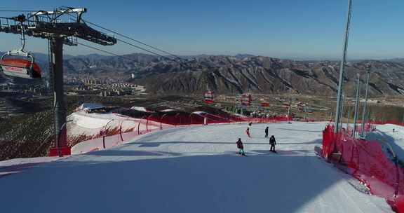 崇礼滑雪场雪山4k