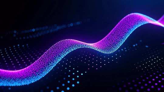 动态粒子光效波浪背景素材