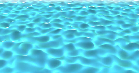 明亮发光的蓝色闪亮透明的泳池或海水