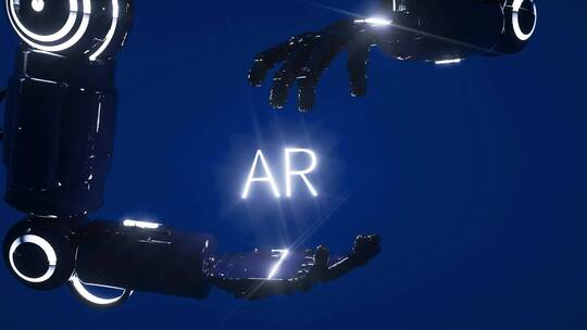 AR机械臂科技感三维概念场景视频素材模板下载
