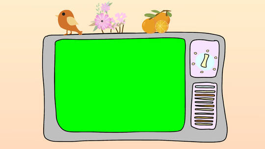 卡通电视边框背景（通道）视频素材模板下载