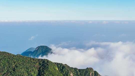 桂林猫儿山山顶云雾延时摄影