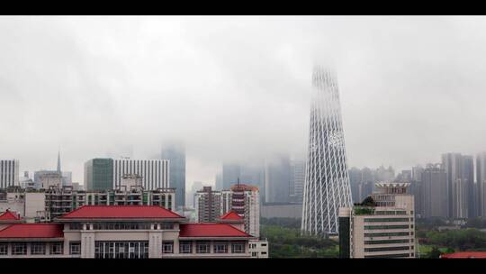 广州城市都市圈一线建筑标志延时风景 (2)