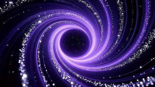 抽象深邃线条粒子流动空灵旋涡意象视频素材