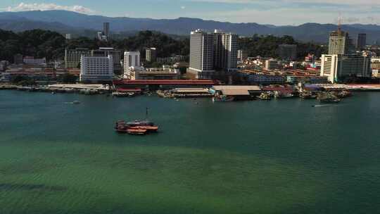 大海沙滩国外度假马来西亚海边海岛蓝色大海