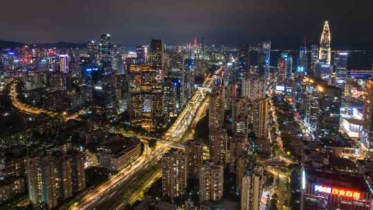 深圳后海腾讯滨海大厦夜景延时