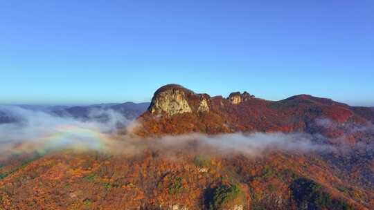 辽宁桓仁五女山桓龙湖秋天风景