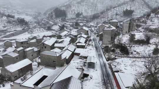 村落雪景俯瞰