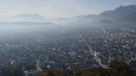 城市，格勒诺布尔，法国，城市景观