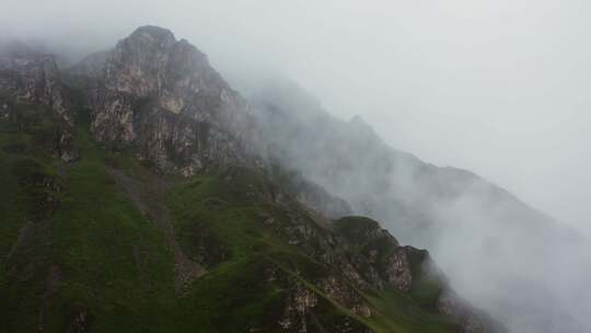 雾，山，无人机，懒汉