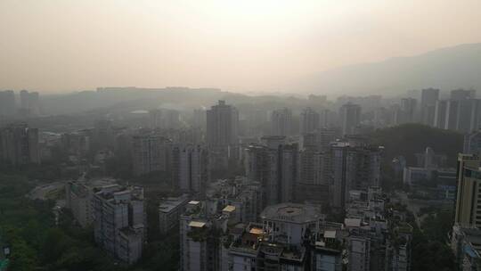 4K航拍-雾都重庆-北碚建筑城市风光