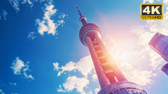 建筑植物仰视仰望天空自然景色8