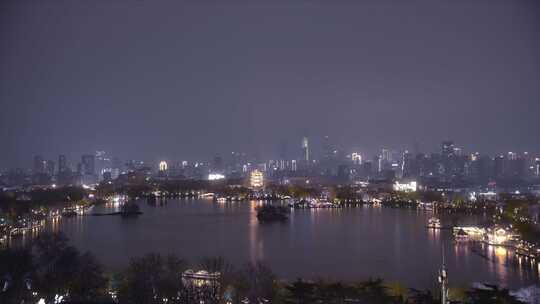 济南 大明湖 夜景 延时 地标