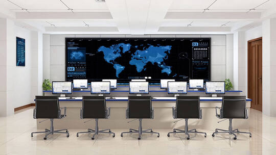 可视化指挥监控中心大屏幕可替换AE视频素材教程下载