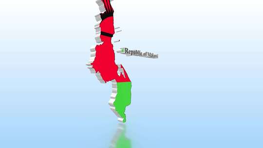 马拉维国旗地图