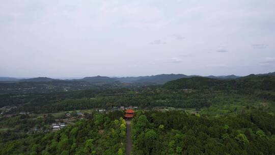 航拍四川阆中古城古滕王阁景区历史古建筑