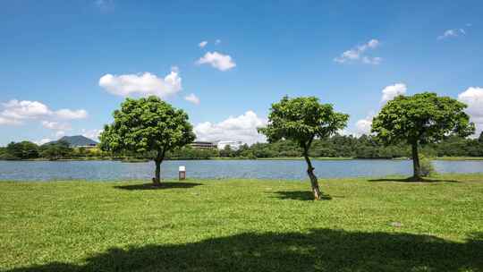 4k东莞松山湖景区白昼延时视频