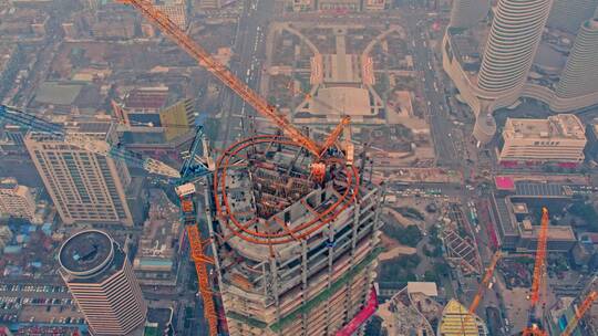 城市摩天楼建造 城市雾霾天气