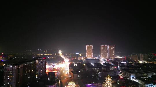 四川德阳罗江廊桥夜景11