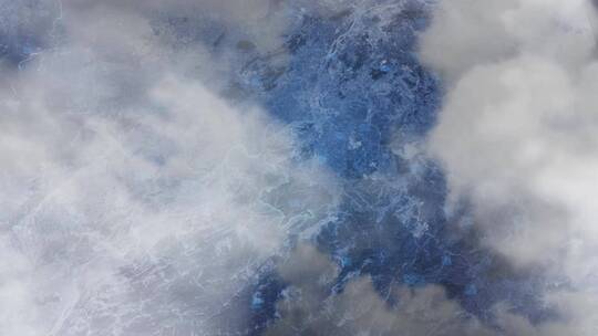 云雾俯冲勾勒轮廓-芜湖地图AE视频素材教程下载
