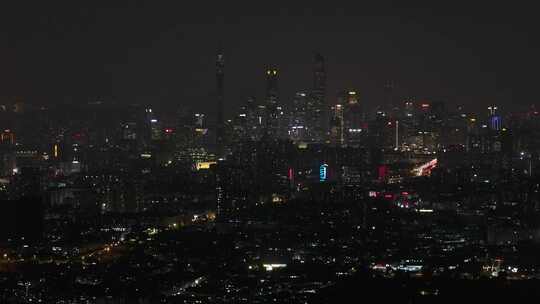 海珠区航拍广州夜景