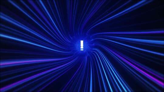 蓝色科技光线倒计时片头AE模板